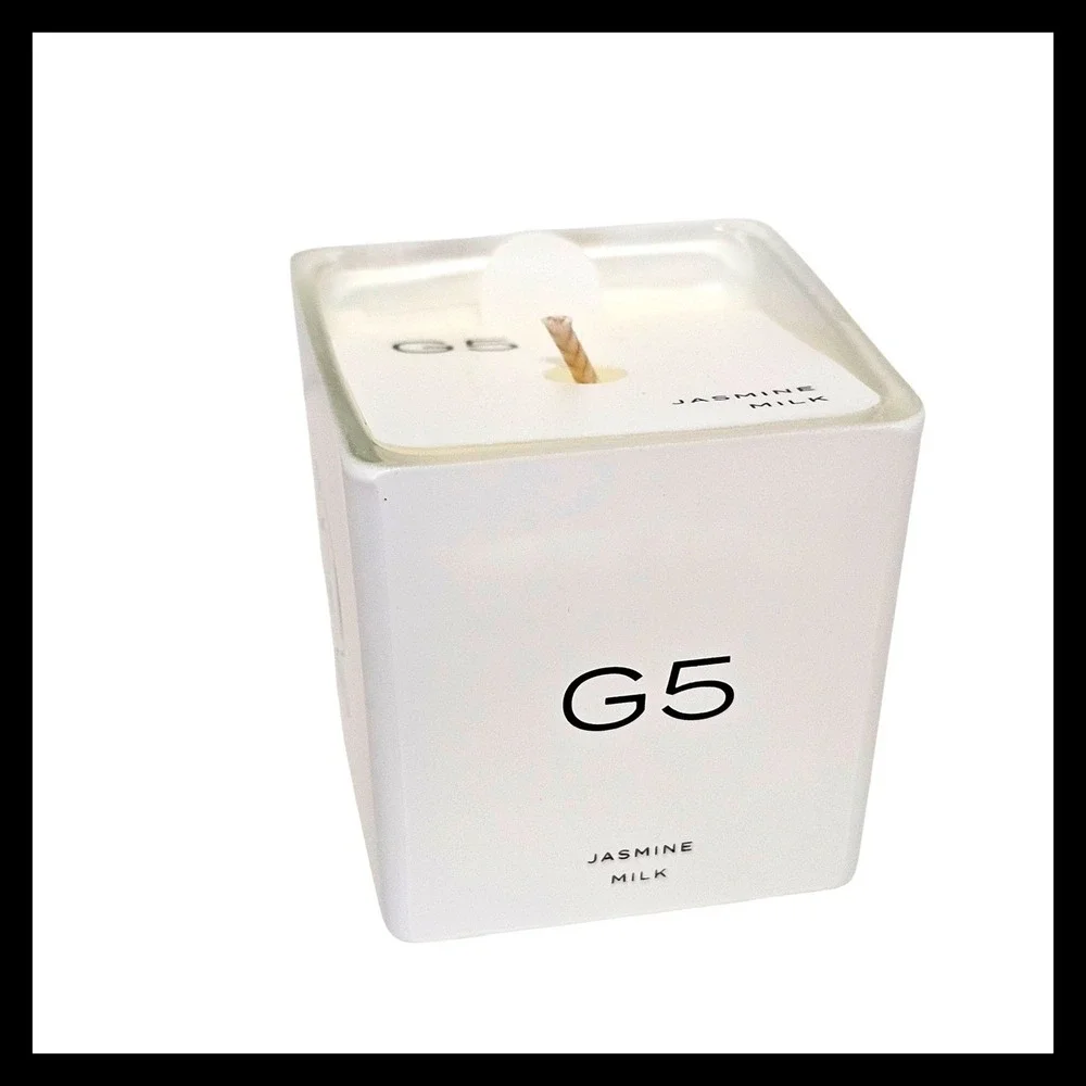 Mind Games‎ G5 Jasmine Milk Scented Candle 2 oz. Travel Size New White Knight